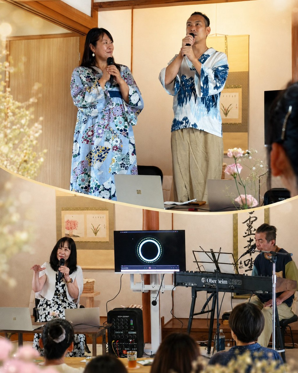 2026年8月8日 Miroku Field「音開き」当日の様子（上段：八幡 宏和・るり／下段：平田 彩友瑠・YANAGIMAN）